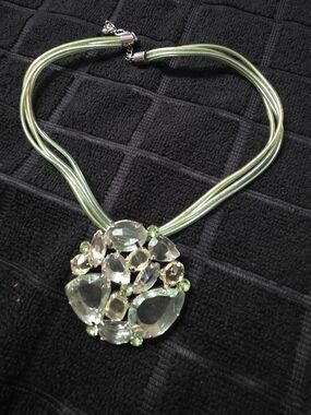 Green Crystal Statement Necklace